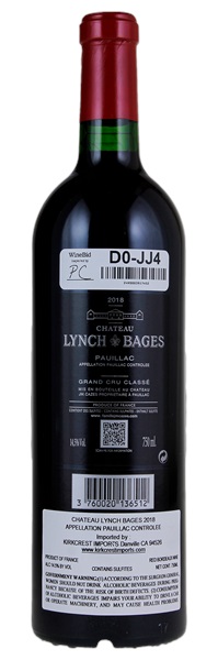 2018 Château Lynch-Bages, 750ml
